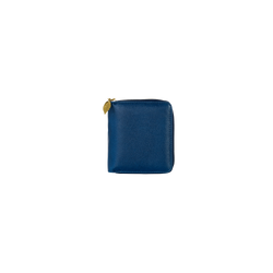 Compact and Elegant – Small Zip Around Wallet - Peacock Blue