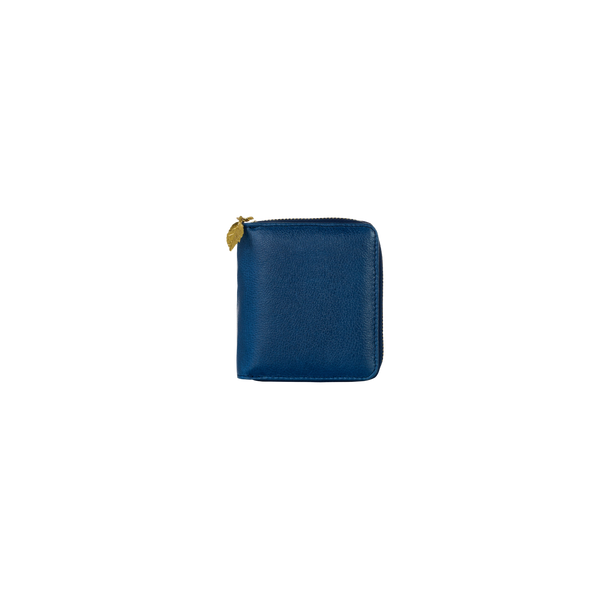 Compact and Elegant – Small Zip Around Wallet - Peacock Blue