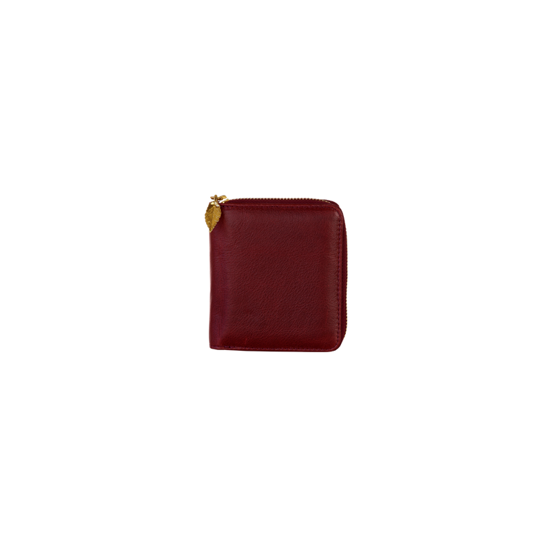 Compact and Elegant – Small Zip Around Wallet - Moroccan Ruby