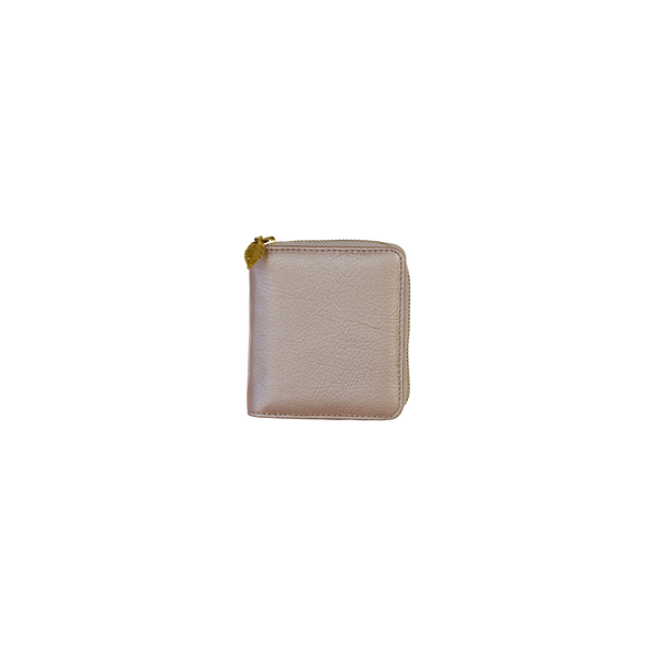 Compact and Elegant – Small Zip Around Wallet - Rose Gold