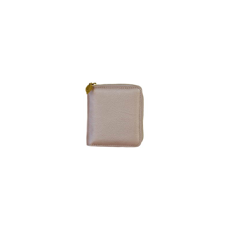 Compact and Elegant – Small Zip Around Wallet - Rose Gold