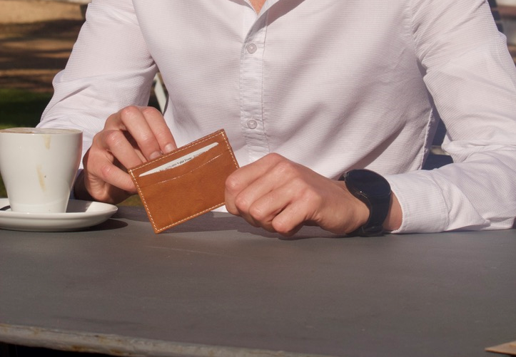 Men’s Credit Card Holder - Tan